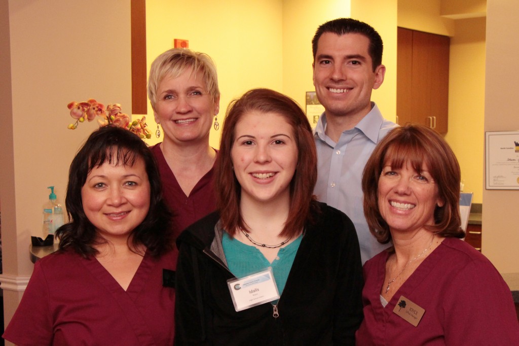 Staff at Plantation Dental and Idalis, a high school student interning with the Career and Technical Education 